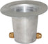 Aluminum Gutter Adapter with Brass Bolt for Rain Chain Installation, Large, Mill Finish